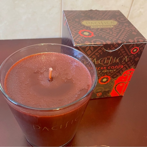 NIB PACIFICA “MEXICAN COCOA” 10.5 OZ. SCENTED SOY WAX CANDLE Chocolate Cinnamon - Picture 3 of 11